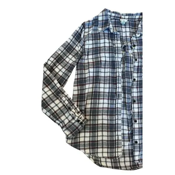 NIRVANA Kurt Cobain Upcycled Retro Vintage 90s Grunge Rock Plaid Flannel Size M - Picture 5 of 12